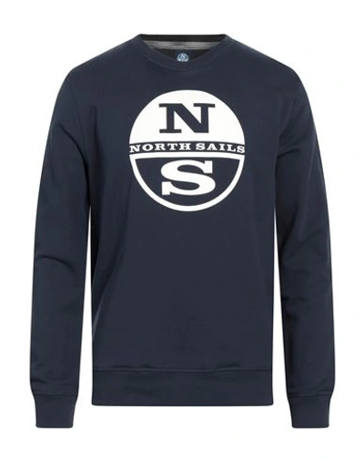 North Sails Man Sweatshirt Midnight Blue Size Xxl Cotton