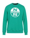 North Sails Man Sweatshirt Green Size Xxl Cotton