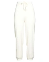 Soallure Woman Pants Ivory Size M Viscose, Polyester In White