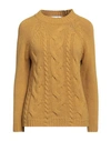 Niū Woman Sweater Mustard Size L Wool, Polyamide In Yellow