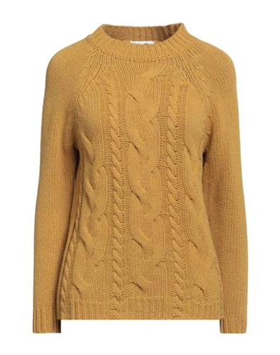 Niū Woman Sweater Mustard Size L Wool, Polyamide In Yellow