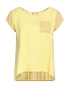 Via Masini 80 Woman T-shirt Pastel Yellow Size 4 Viscose, Linen, Lyocell In Yellow