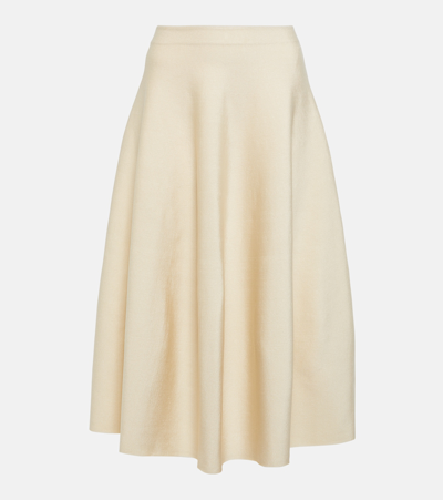 The Row Cindy A-line Midi Skirt In Neutral