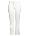 19.61 Milano Woman Pants White Size 8 Cotton, Elastane In White