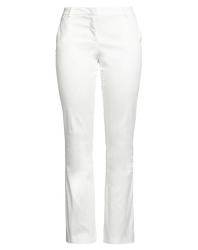 19.61 Milano Woman Pants White Size 8 Cotton, Elastane