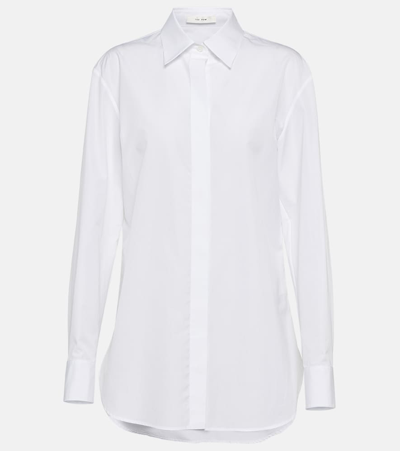 The Row Derica棉质与羊绒斜纹布衬衫 In White