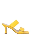 Fabio Rusconi Woman Sandals Ocher Size 6 Soft Leather In Yellow