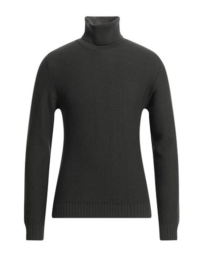 Alpha Studio Man Turtleneck Dark Green Size 44 Merino Wool