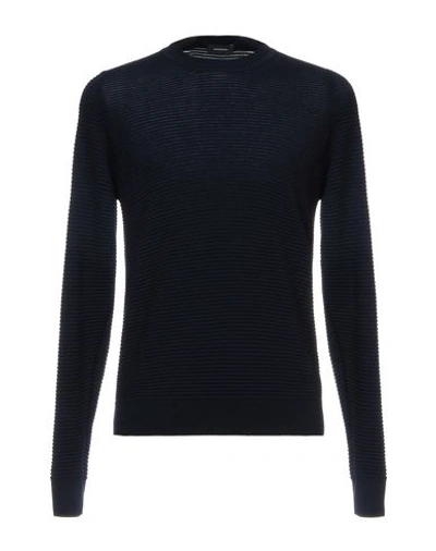 Rossopuro Man Sweater Midnight Blue Size 6 Cotton