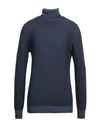 Jeordie's Man Turtleneck Navy Size Xl Merino Wool In Navy Blue