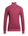 Jeordie's Man Turtleneck Mauve Size S Merino Wool In Purple