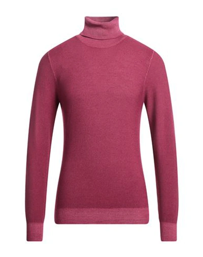 Jeordie's Man Turtleneck Mauve Size S Merino Wool In Purple