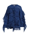 Stella Mccartney Fringed Alpaca Wool-blend Sweater In Blue