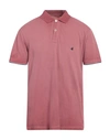 Brooksfield Man Polo Shirt Pastel Pink Size 44 Cotton