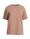 Champion Woman T-shirt Light Brown Size Xl Cotton In Beige