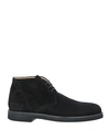 Exton Man Ankle Boots Black Size 12 Soft Leather In Black