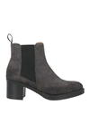 Frau Woman Ankle Boots Steel Grey Size 6 Soft Leather, Textile Fibers
