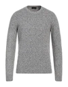 Roberto Collina Man Sweater Light Grey Size 44 Cotton, Nylon, Alpaca Wool, Wool