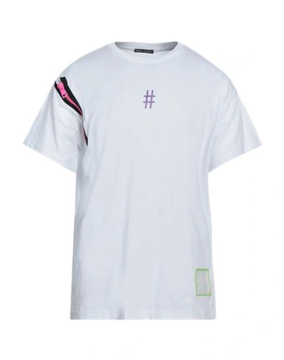 Alessandro Dell'acqua Man T-shirt White Size M Cotton