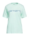 Carhartt Work In Progress Woman T-shirt Light Green Size L Organic Cotton