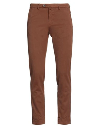 B Settecento Man Pants Tan Size 29 Cotton, Elastane In Brown