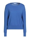 Majestic Filatures Woman Sweater Bright Blue Size 1 Cotton, Elastane