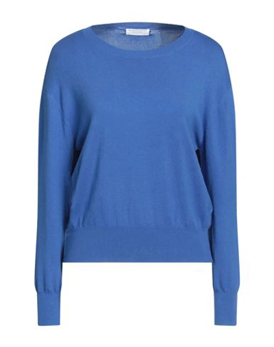 Majestic Filatures Woman Sweater Bright Blue Size 1 Cotton, Elastane
