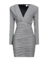 Soallure Woman Mini Dress Silver Size 8 Viscose, Polyester, Polyamide, Elastane In Silver