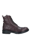 Oroscuro Woman Ankle Boots Burgundy Size 10 Calfskin In Red