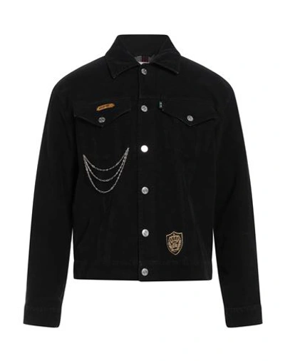 Department 5 Man Jacket Black Size M Cotton, Elastane