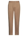 Devore Incipit Man Pants Camel Size 38 Cotton, Polyamide In Beige