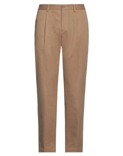 Devore Incipit Man Pants Camel Size 38 Cotton, Polyamide In Beige