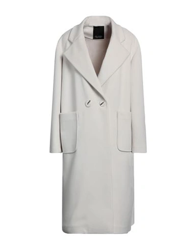 Yes London Woman Coat Cream Size 8 Polyester, Viscose In White