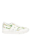 RUCOLINE RUCOLINE WOMAN SNEAKERS WHITE SIZE 6 CALFSKIN, POLYESTER