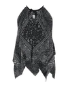 Pinko Woman Top Black Size S Viscose, Polyester