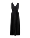Fabiana Filippi Woman Maxi Dress Black Size 8 Polyester, Wool, Brass