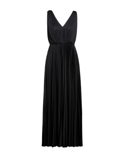 Fabiana Filippi Woman Maxi Dress Black Size 8 Polyester, Wool, Brass In Black