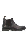 Doucal's Man Ankle Boots Dark Brown Size 10.5 Soft Leather In Brown