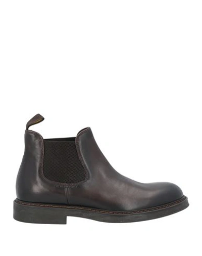 Doucal's Man Ankle Boots Dark Brown Size 10.5 Soft Leather