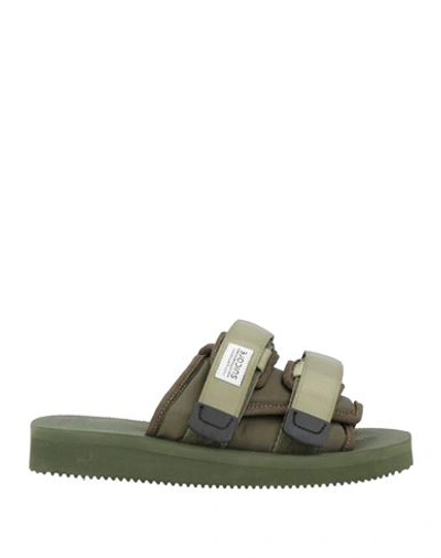 Suicoke Woman Sandals Military Green Size 9 Nylon