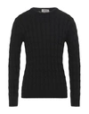 Tsd12 Man Sweater Black Size Xl Acrylic, Wool In Black
