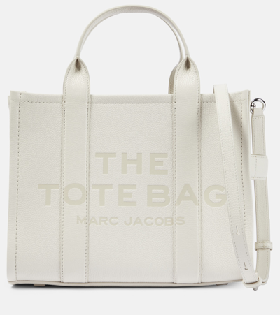 Marc Jacobs The Leather Medium Tote Bag In White