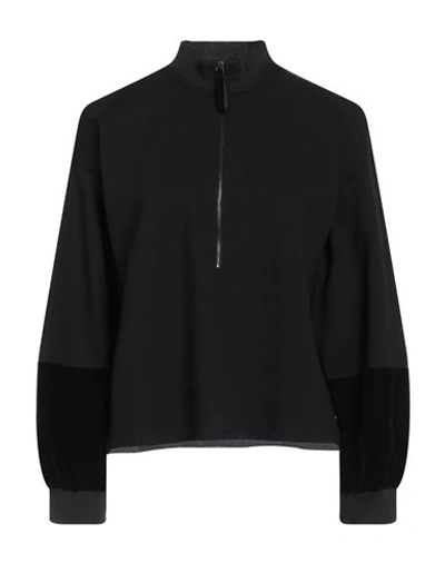 Emporio Armani Woman T-shirt Black Size 14 Viscose, Polyamide, Elastane, Polyester
