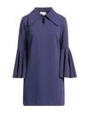 Dixie Woman Mini Dress Dark Purple Size M Polyester, Elastane