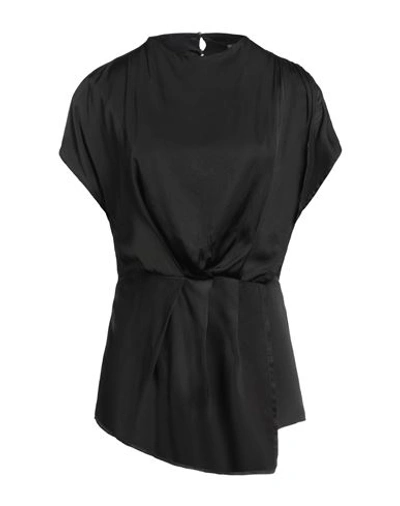 Même Road Woman Top Black Size 6 Rayon, Viscose