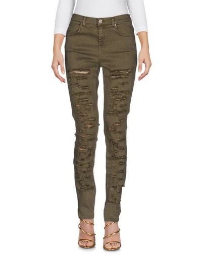 Twenty Easy By Kaos Woman Jeans Military Green Size 28 Tencel, Cotton, Polyester, Elastane