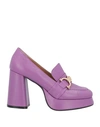 Roberto Festa Woman Loafers Light Purple Size 6.5 Soft Leather