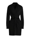 Federica Tosi Woman Mini Dress Black Size 8 Acetate, Nylon, Elastane In Black