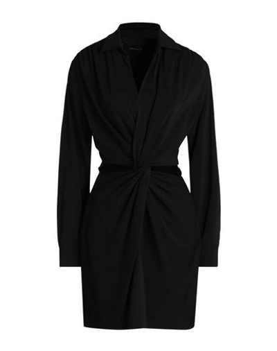 Federica Tosi Woman Mini Dress Black Size 6 Acetate, Nylon, Elastane