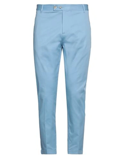 Neill Katter Man Pants Sky Blue Size 36 Cotton, Elastane In Blue